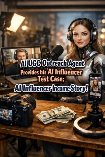 AI UGC Outreach Agent, AI Influencer Test Case, AI Influencer Income Story