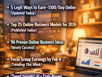 🔥 New Money‑Making Ideas Online (Fresh Web Finds From the Last Few Days)