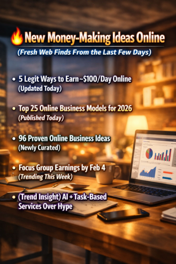 🔥 New Money‑Making Ideas Online (Fresh Web Finds From the Last Few Days)