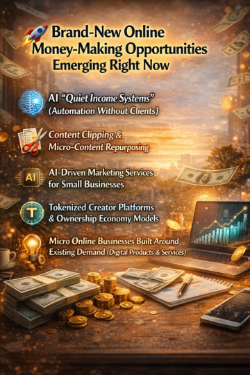 🚀 Brand‑New Online Money‑Making Opportunities Emerging Right Now