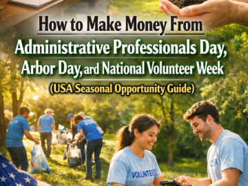 How to Make Money From Administrative Professionals Day, Arbor Day, and National Volunteer Week (USA Seasonal Opportunity Guide)