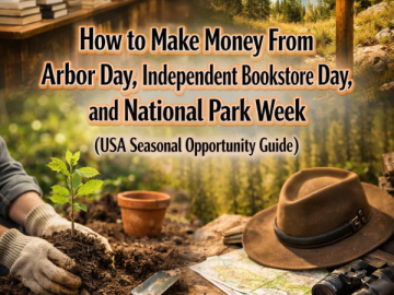 How to Make Money From Arbor Day, Independent Bookstore Day, and National Park Week (USA Seasonal Opportunity Guide)
