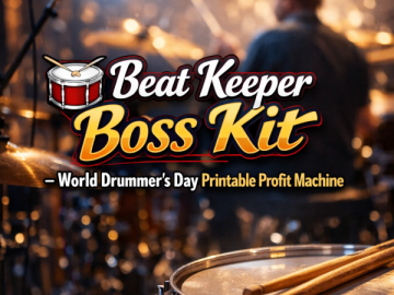 🥁 “Beat Keeper Boss Kit” – World Drummer’s Day Printable Profit Machine