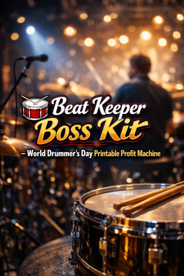 🥁 “Beat Keeper Boss Kit” – World Drummer’s Day Printable Profit Machine