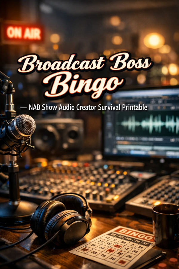 📻 “Broadcast Boss Bingo” – NAB Show Audio Creator Survival Printable