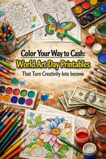 Color Your Way to Cash: World Art Day Printables That Turn Creativity Into Income