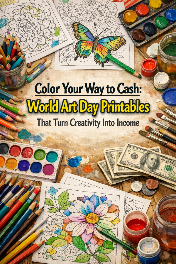 Color Your Way to Cash: World Art Day Printables That Turn Creativity Into Income