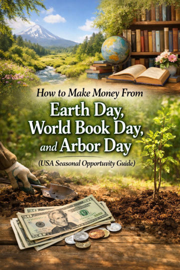 How to Make Money From Earth Day, World Book Day, and Arbor Day (USA Seasonal Opportunity Guide)