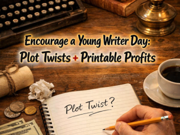 ✏️ Encourage a Young Writer Day: Plot Twists + Printable Profits