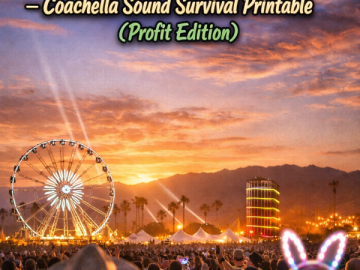 🎶 “Festival Audio Brain Saver” – Coachella Sound Survival Printable (Profit Edition)