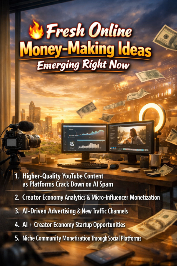 🔥 Fresh Online Money‑Making Ideas Emerging Right Now