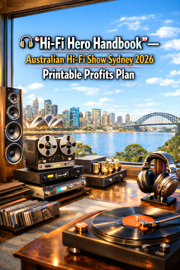 🎧 “Hi‑Fi Hero Handbook” – Australian Hi‑Fi Show Sydney 2026 Printable Profits Plan