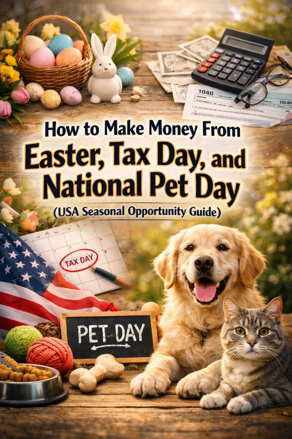 How to Make Money From Easter, Tax Day, and National Pet Day (USA Seasonal Opportunity Guide)