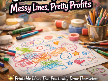 ✏️ International Scribble Day Printables: Messy Lines, Pretty Profits