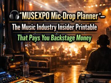 🎧 “MUSEXPO Mic-Drop Planner” – The Music Industry Insider Printable That Pays You Backstage Money