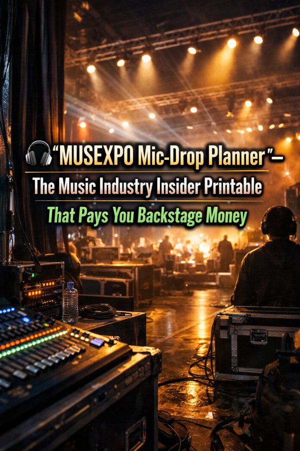 🎧 “MUSEXPO Mic-Drop Planner” – The Music Industry Insider Printable That Pays You Backstage Money