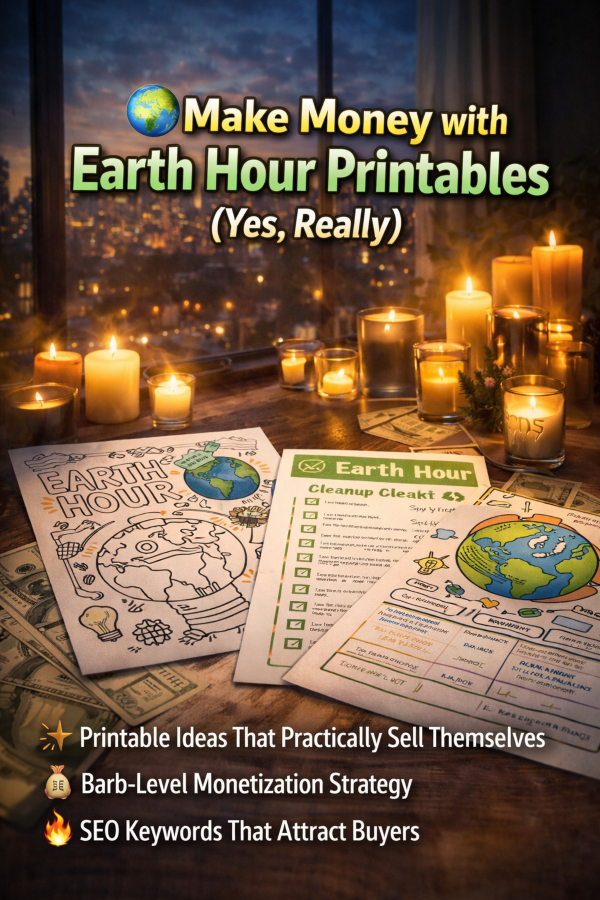 🌎 Make Money with Earth Hour Printables (Yes, Really)
