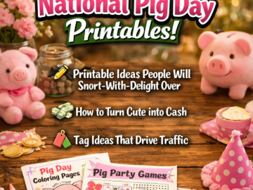 🐷 Make Money with National Pig Day Printables!