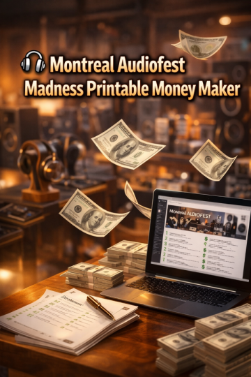 🎧 Montreal Audiofest Madness Printable Money Maker