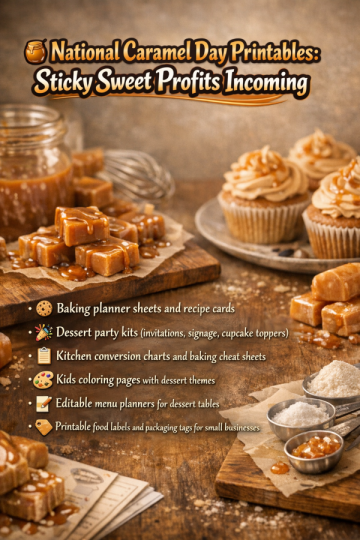 🍯 National Caramel Day Printables: Sticky Sweet Profits Incoming