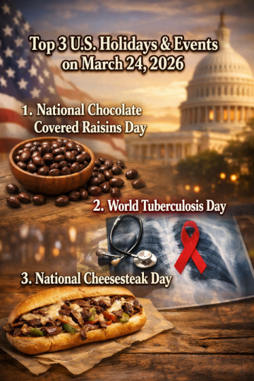 Top 3 U.S. Holidays & Events on March 24, 2026