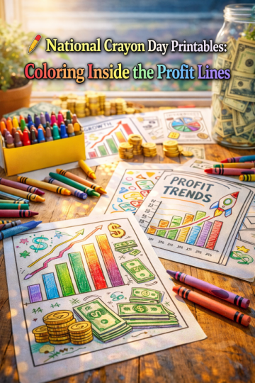 🖍️ National Crayon Day Printables: Coloring Inside the Profit Lines