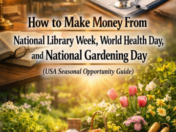 How to Make Money From National Library Week, World Health Day, and National Gardening Day (USA Seasonal Opportunity Guide)