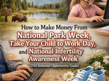 How to Make Money From National Park Week, Take Your Child to Work Day, and National Infertility Awareness Week (USA Seasonal Opportunity Guide)