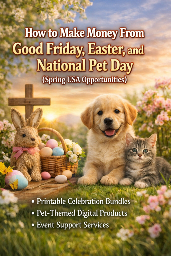 How to Make Money From Good Friday, Easter, and National Pet Day (Spring USA Opportunities)