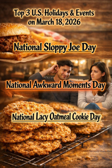 Top 3 U.S. Holidays & Events on March 18, 2026