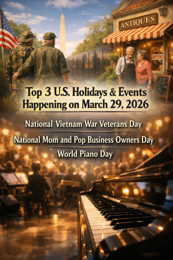Top 3 U.S. Holidays & Events Happening on March 29, 2026