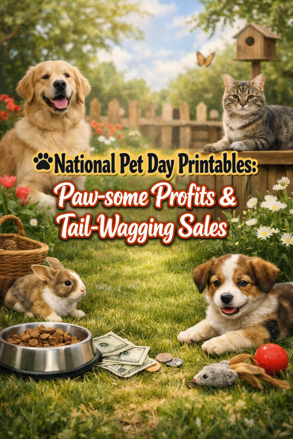 🐾 National Pet Day Printables: Paw‑some Profits & Tail‑Wagging Sales