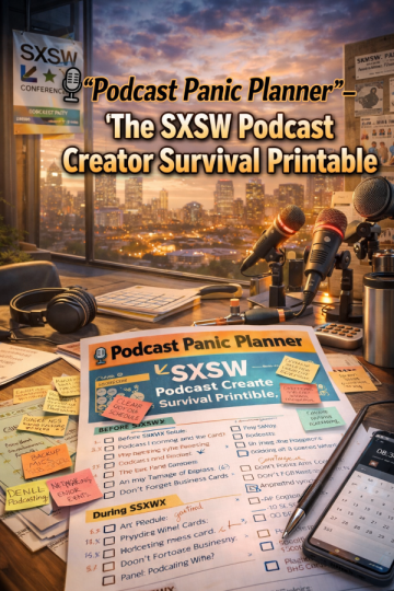 🎙️ “Podcast Panic Planner” – The SXSW Podcast Creator Survival Printable