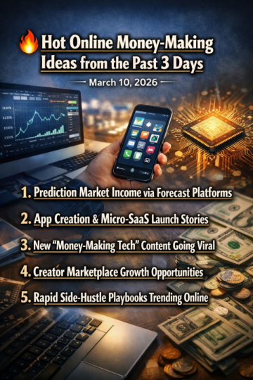 🔥 Hot Online Money‑Making Ideas from the Past 3 Days