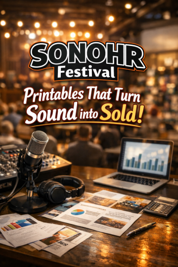 SONOHR Festival Printables That Turn Sound into Sold!