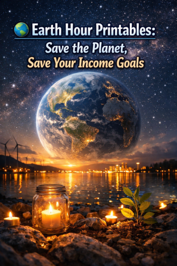 🌎 Earth Hour Printables: Save the Planet, Save Your Income Goals