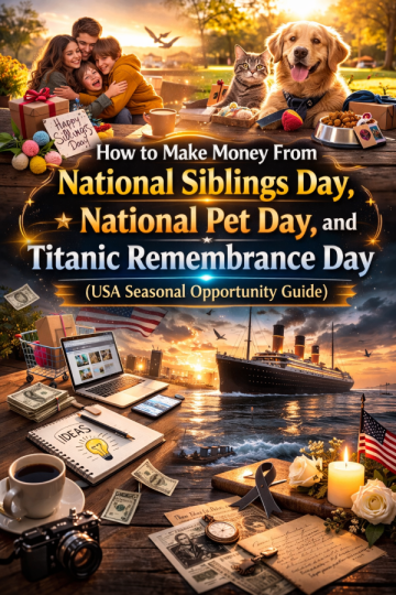 How to Make Money From National Siblings Day, National Pet Day, and Titanic Remembrance Day (USA Seasonal Opportunity Guide)