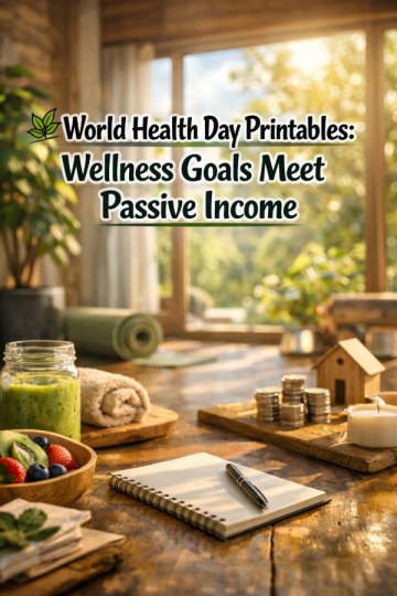 🌿 World Health Day Printables: Wellness Goals Meet Passive Income