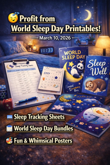 😴 Profit from World Sleep Day Printables!