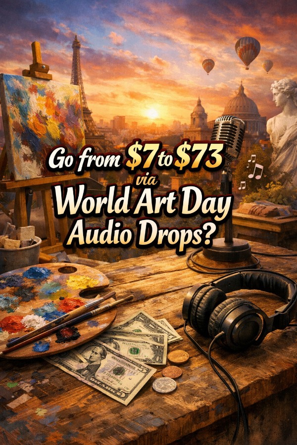 Go from  to  via  World Art Day Audio Drops?