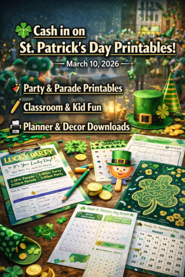 🍀 Cash in on St. Patrick’s Day Printables!