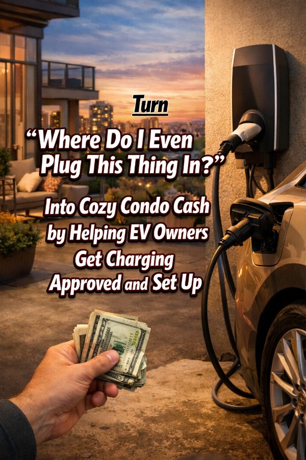 Turn “Where Do I Even Plug This Thing In?” Into Cozy Condo Cash by Helping EV Owners Get Charging Approved and Set Up
