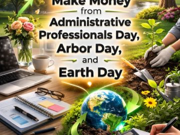 How to Make Money from Administrative Professionals Day, Arbor Day, and Earth Day