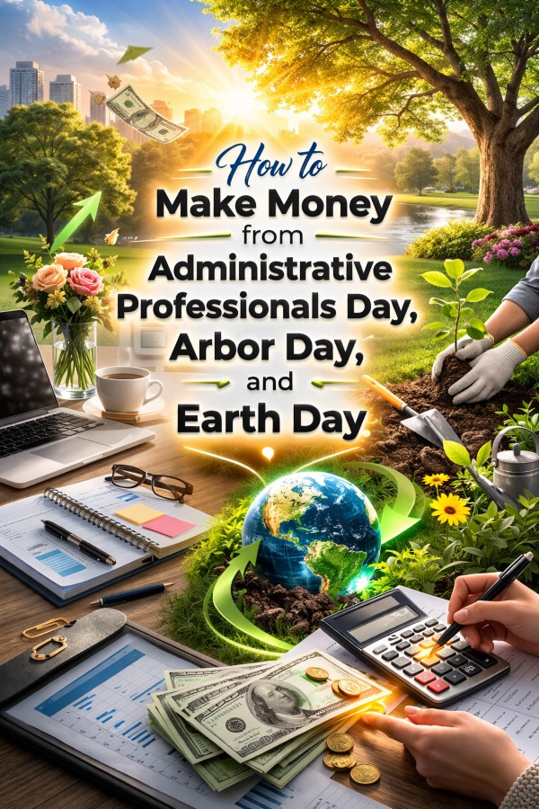 How to Make Money from Administrative Professionals Day, Arbor Day, and Earth Day