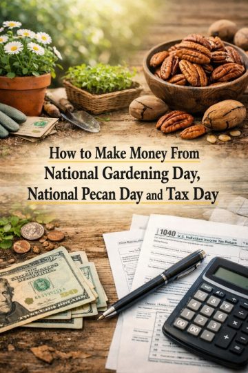 How to Make Money From National Gardening Day, National Pecan Day and Tax Day