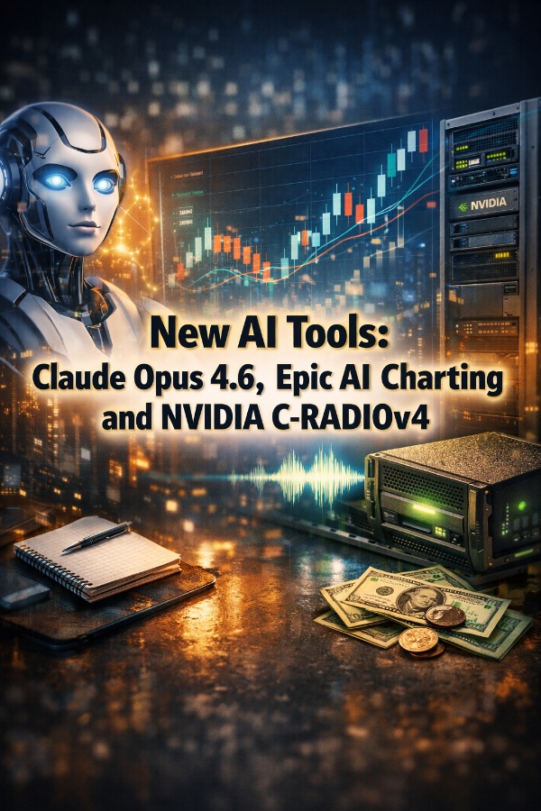 New AI Tools: Claude Opus 4.6, Epic AI Charting and NVIDIA C-RADIOv4