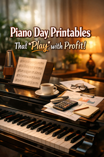 Piano Day Printables That *Play* with Profit!
