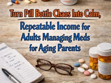 Turn Pill Bottle Chaos Into Calm, Repeatable Income for Adults Managing Meds for Aging Parents