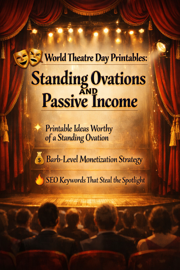 🎭 World Theatre Day Printables: Standing Ovations AND Passive Income