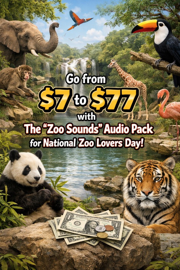 Go from  to  with The “Zoo Sounds” Audio Pack for National Zoo Lovers Day
